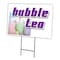 Signmission Bubble Tea Yard Sign & Stake outdoor plastic coroplast window, C-1824 Bubble Tea C-1824 Bubble Tea - alternate 1